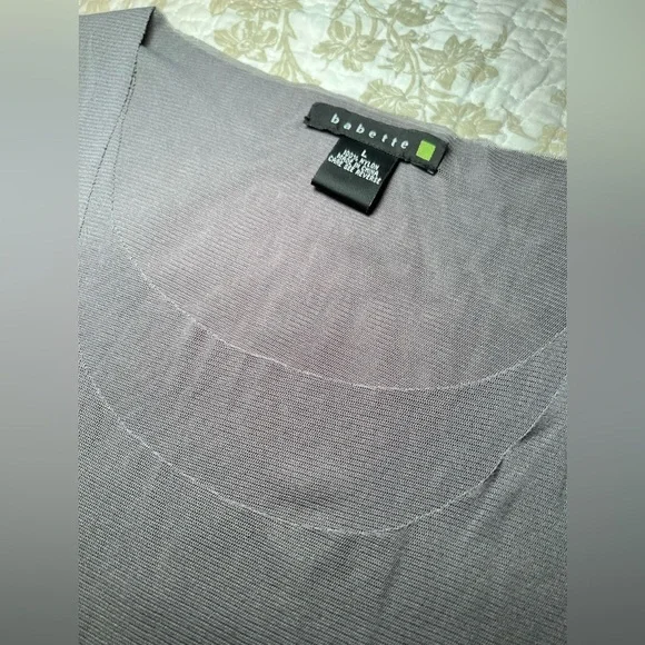 Babette San Francisco Y2K Mesh Sheer Top Shirt 3/4 Sleeve, size large Fairycore - Picture 5 of 15